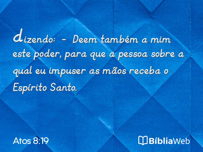 Atos 8:19 em imagem para compartilhar