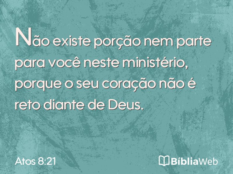 Atos 8:21 em imagem para compartilhar