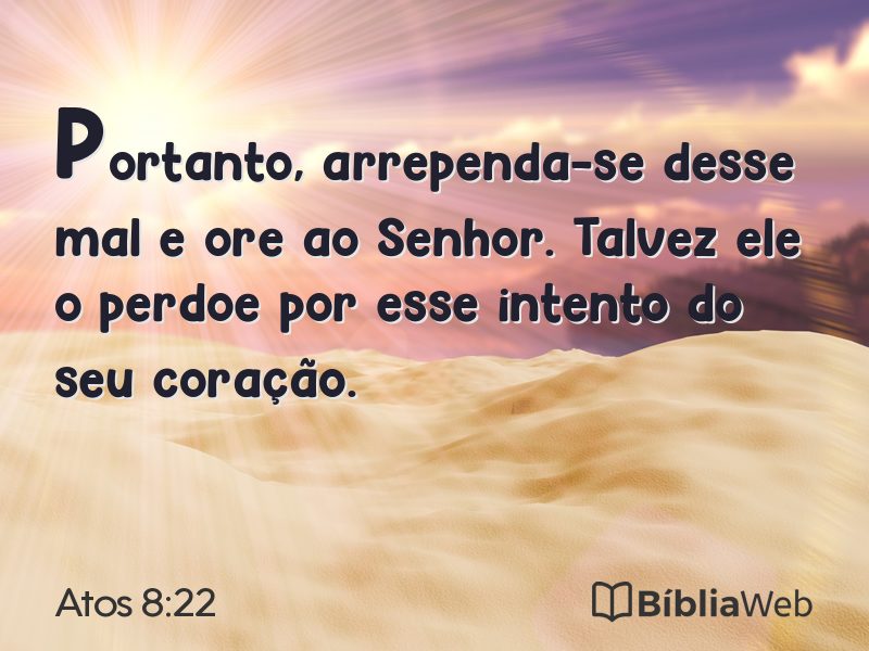 Atos 8:22 em imagem para compartilhar