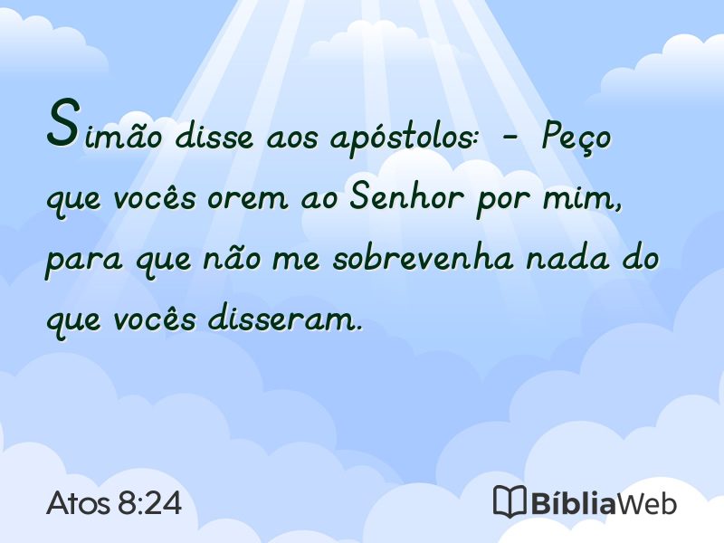 Atos 8:24 em imagem para compartilhar