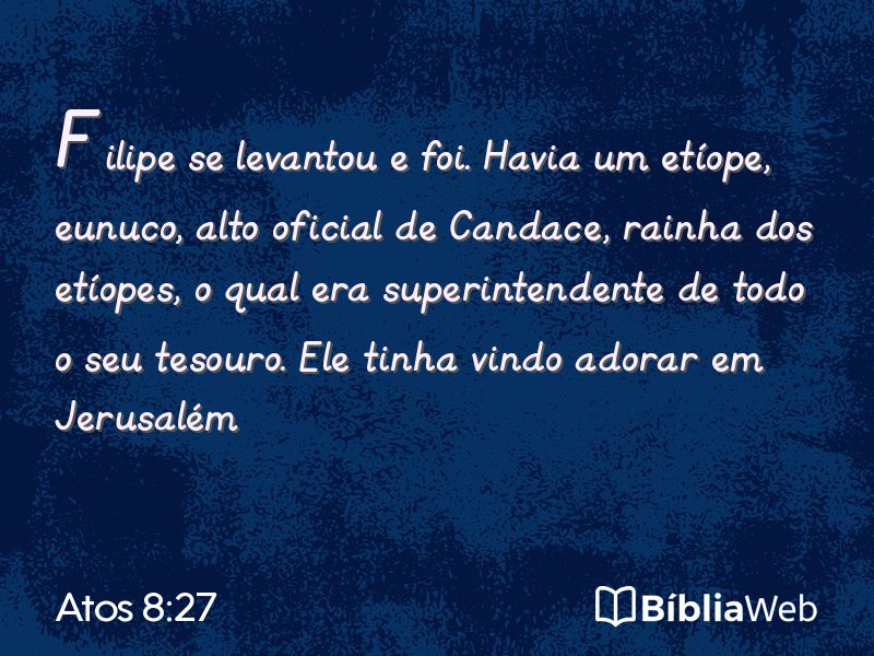 Atos 8:27 em imagem para compartilhar