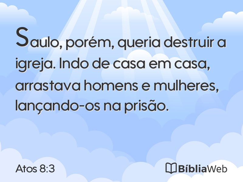 Atos 8:3 em imagem para compartilhar