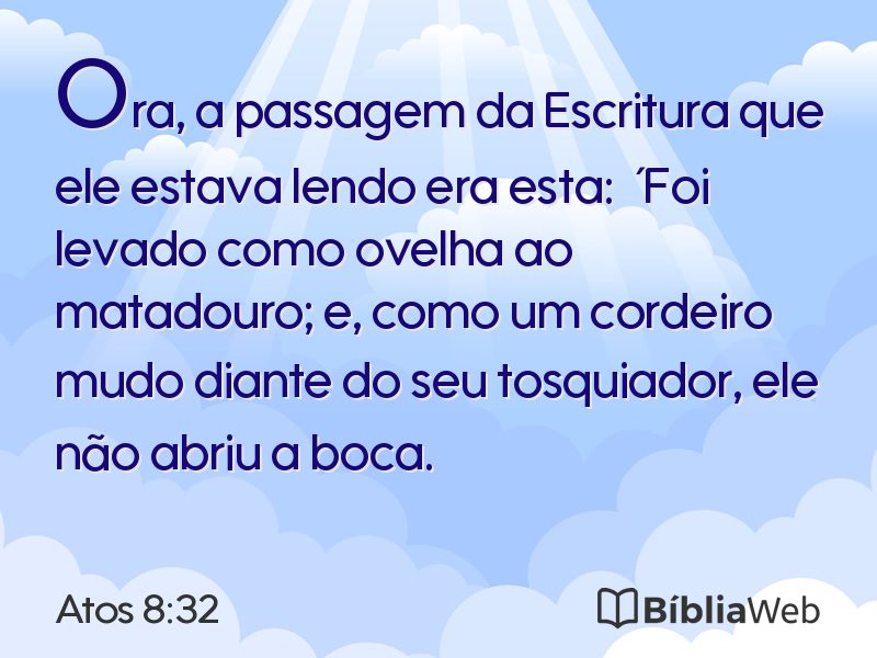 Atos 8:32 em imagem para compartilhar