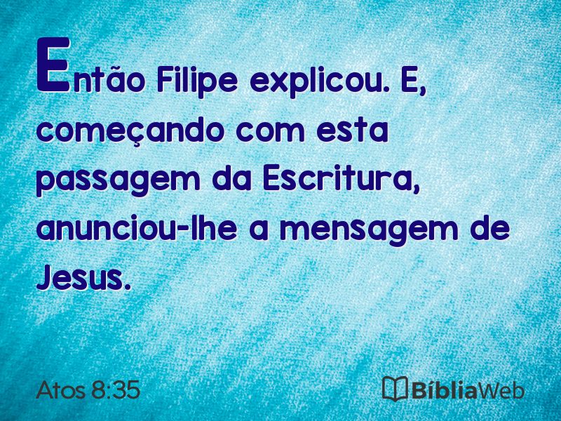 Atos 8:35 em imagem para compartilhar