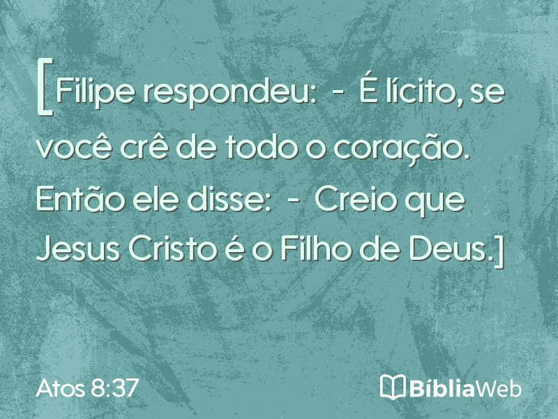 Atos 8:37 em imagem para compartilhar
