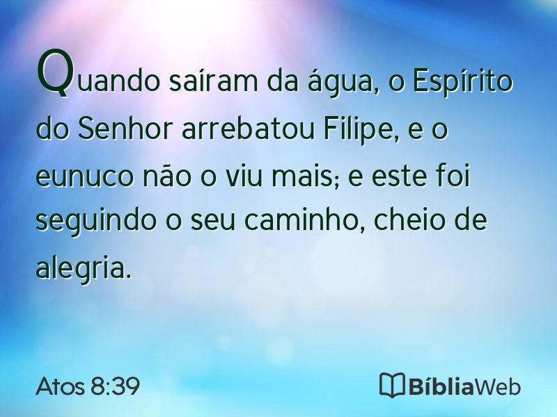 Atos 8:39 em imagem para compartilhar