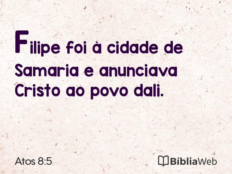 Atos 8:5 em imagem para compartilhar