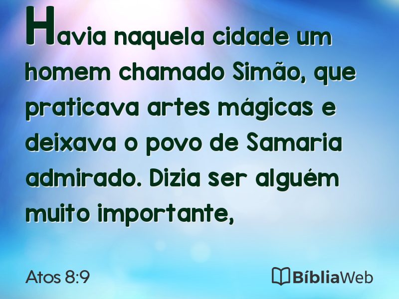 Atos 8:9 em imagem para compartilhar