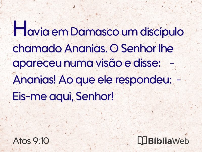 Atos 9:10 em imagem para compartilhar