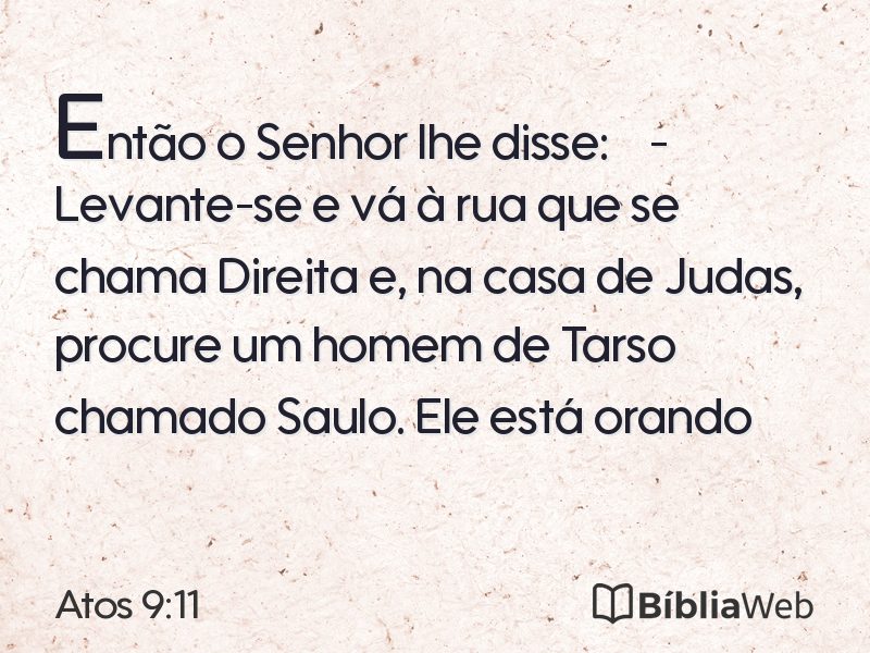 Atos 9:11 em imagem para compartilhar