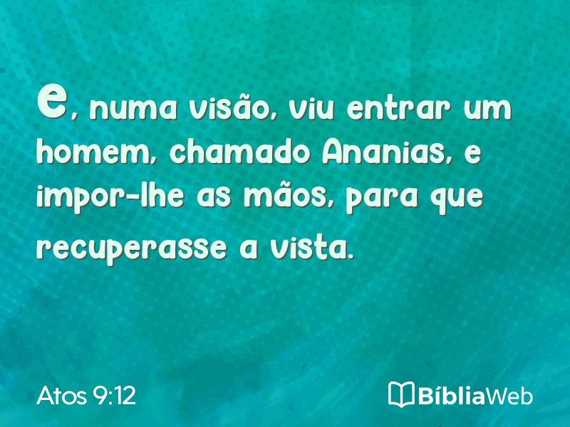 Atos 9:12 em imagem para compartilhar