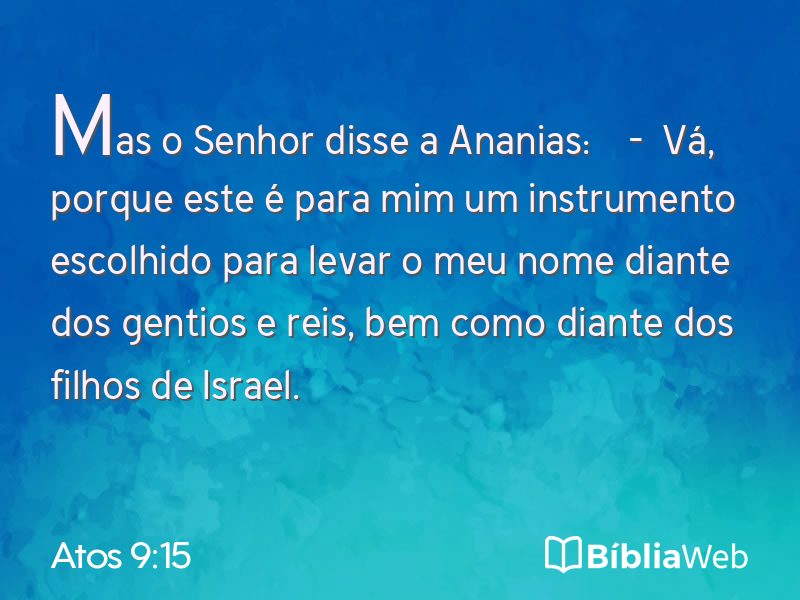 Atos 9:15 em imagem para compartilhar