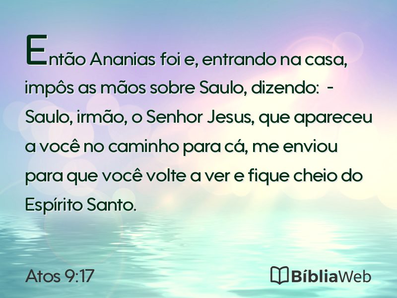Atos 9:17 em imagem para compartilhar