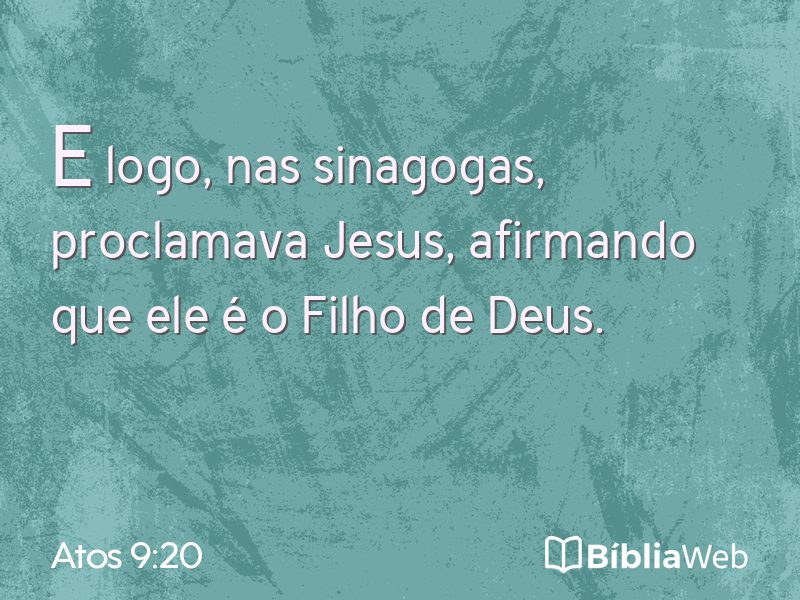 Atos 9:20 em imagem para compartilhar
