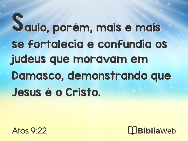 Atos 9:22 em imagem para compartilhar
