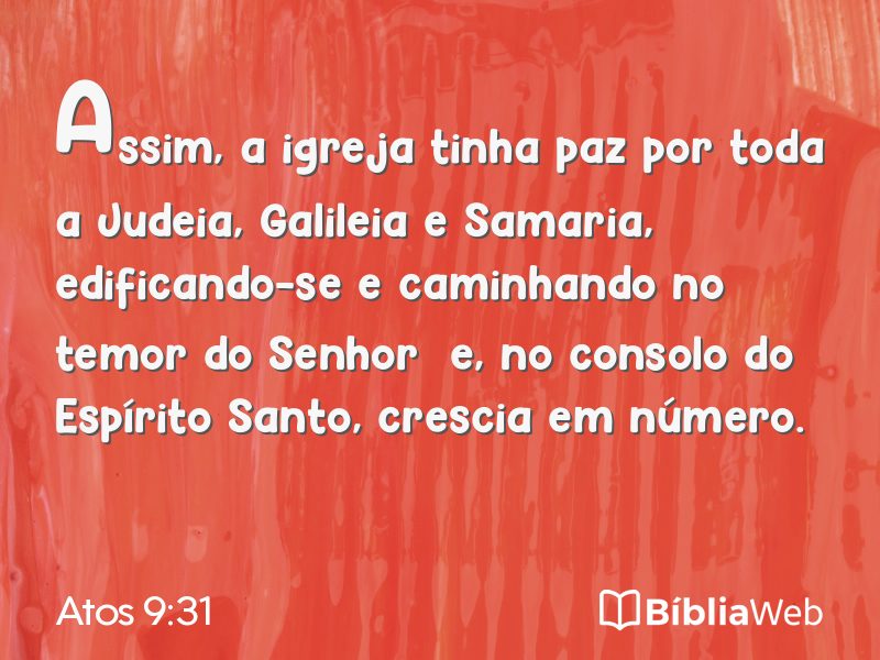 Atos 9:31 em imagem para compartilhar