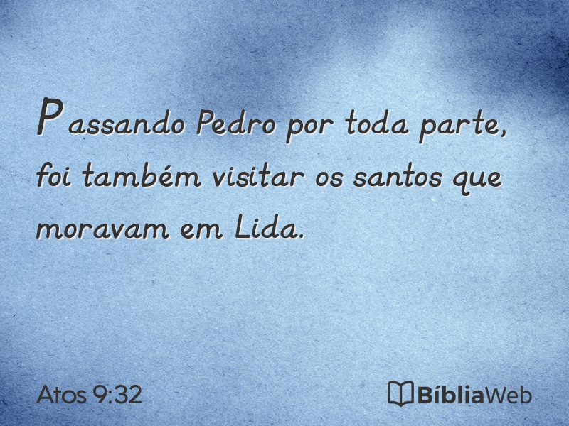 Atos 9:32 em imagem para compartilhar