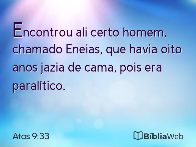 Atos 9:33 em imagem para compartilhar
