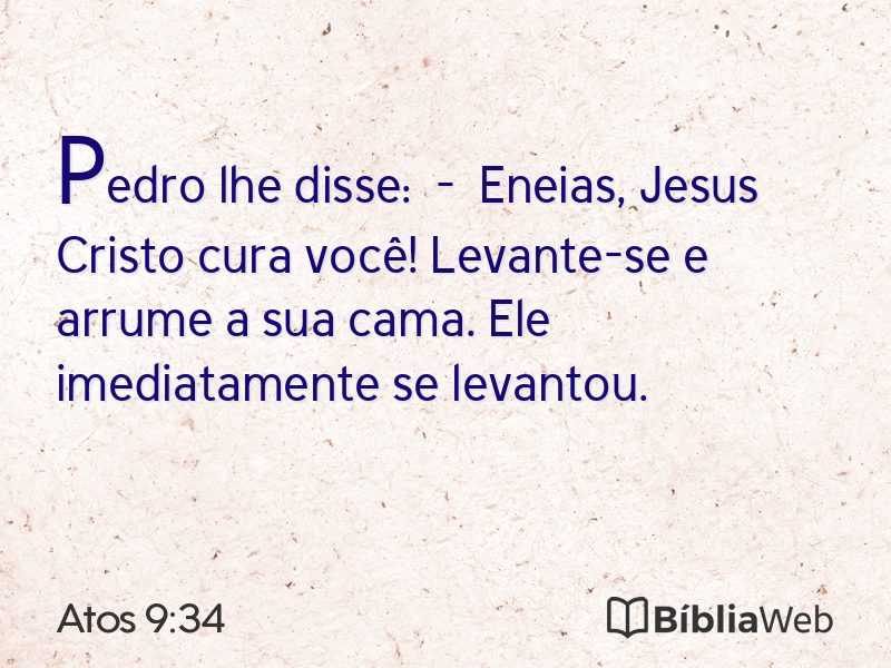 Atos 9:34 em imagem para compartilhar