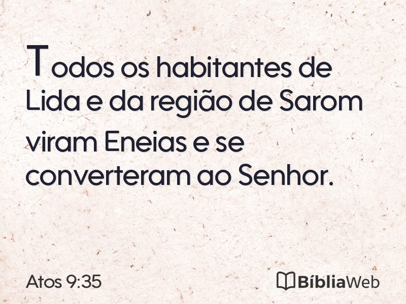 Atos 9:35 em imagem para compartilhar