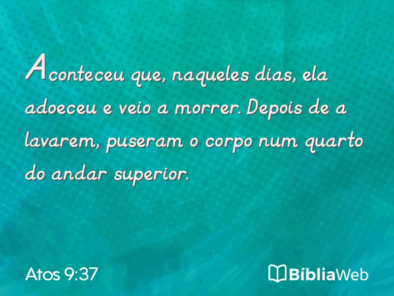 Atos 9:37 em imagem para compartilhar