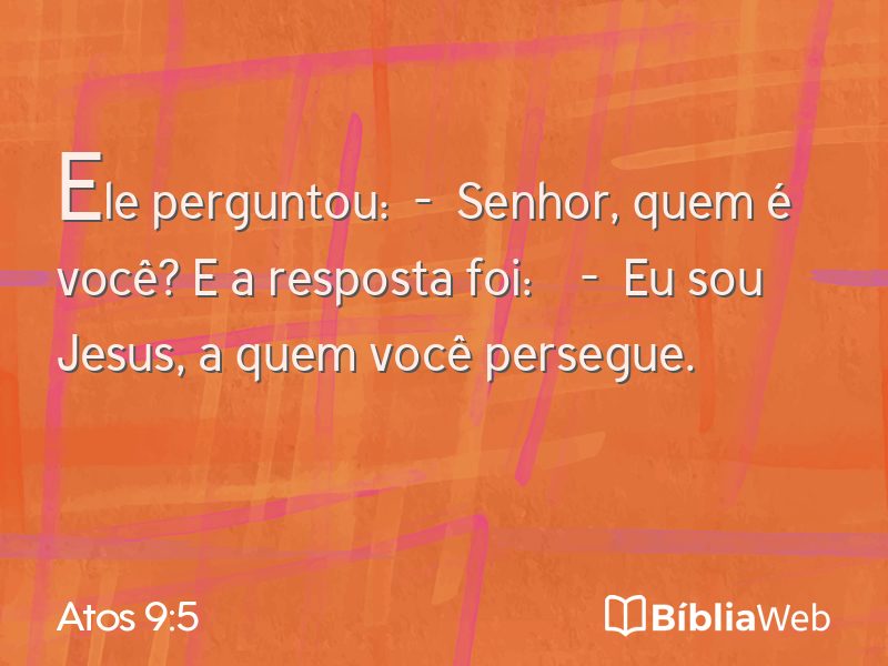 Atos 9:5 em imagem para compartilhar
