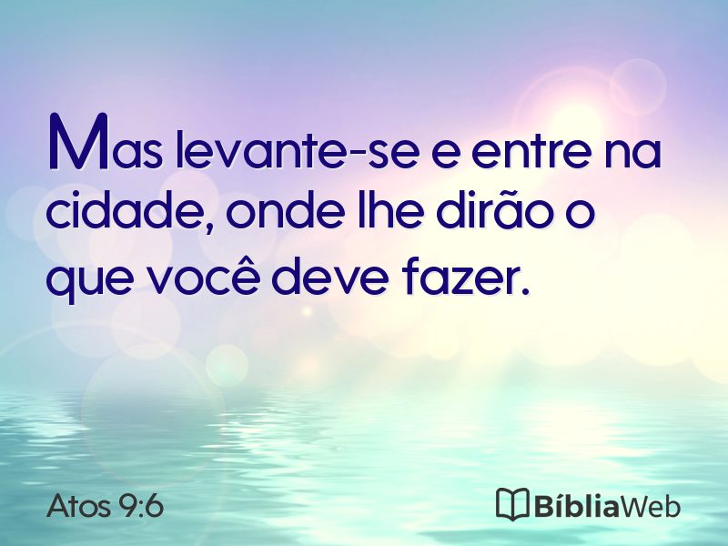 Atos 9:6 em imagem para compartilhar