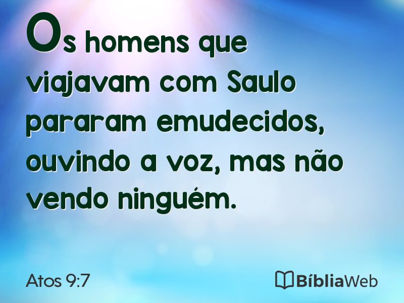 Atos 9:7 em imagem para compartilhar