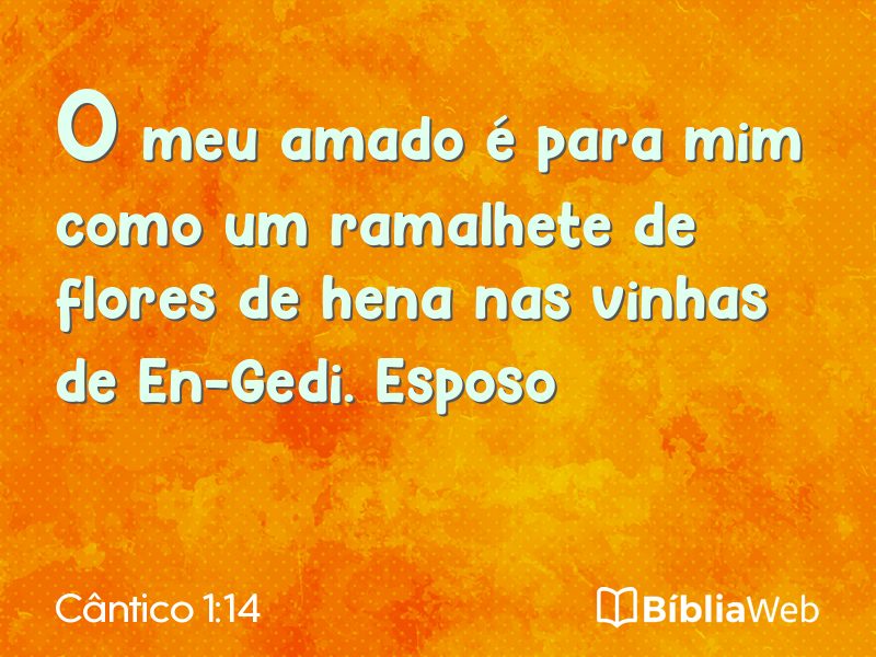 Cântico 1:14 em imagem para compartilhar