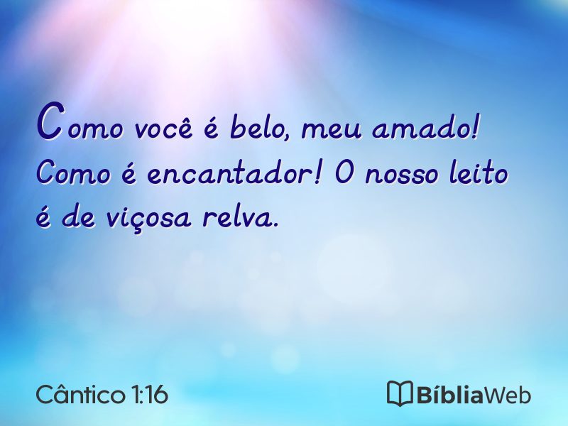 Cântico 1:16 em imagem para compartilhar