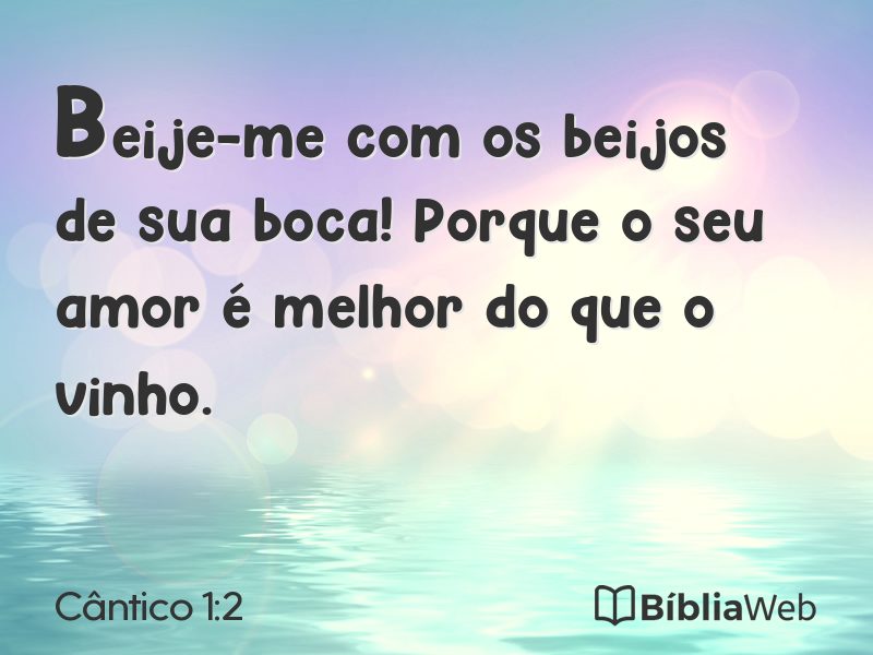 Cântico 1:2 em imagem para compartilhar