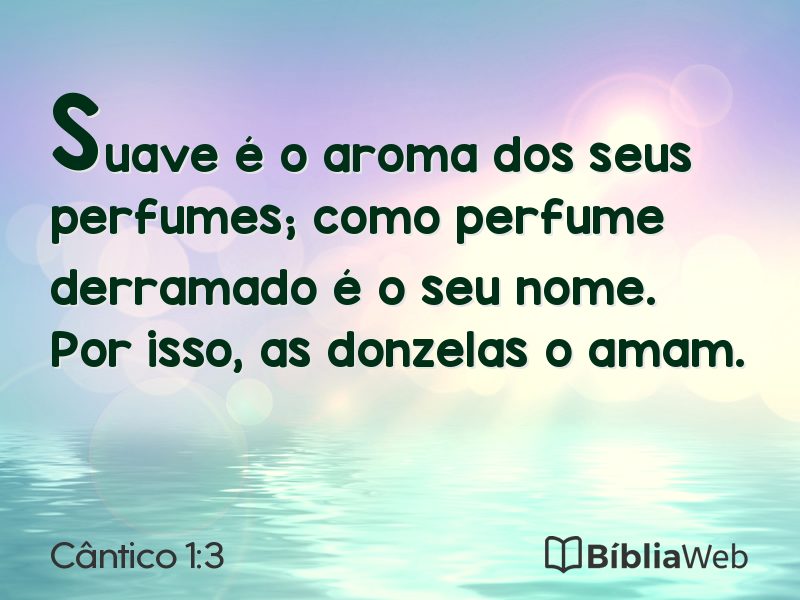 Cântico 1:3 em imagem para compartilhar