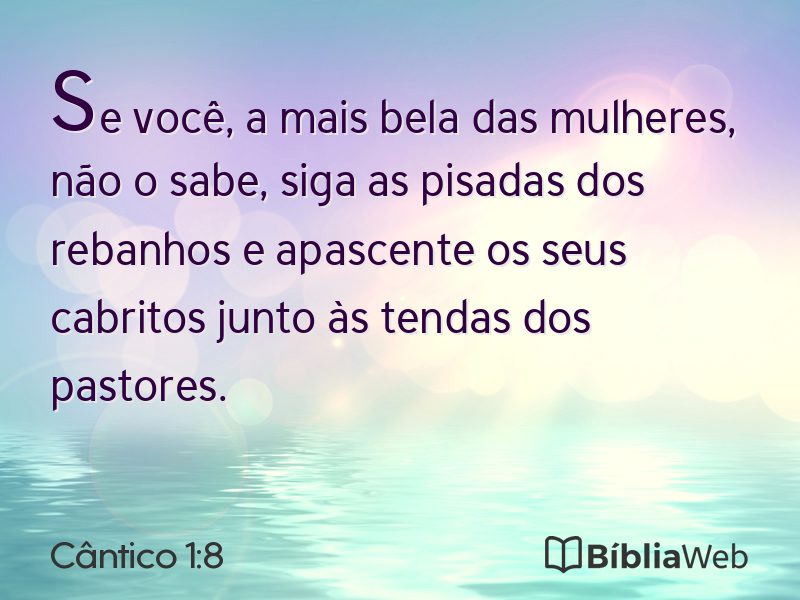 Cântico 1:8 em imagem para compartilhar