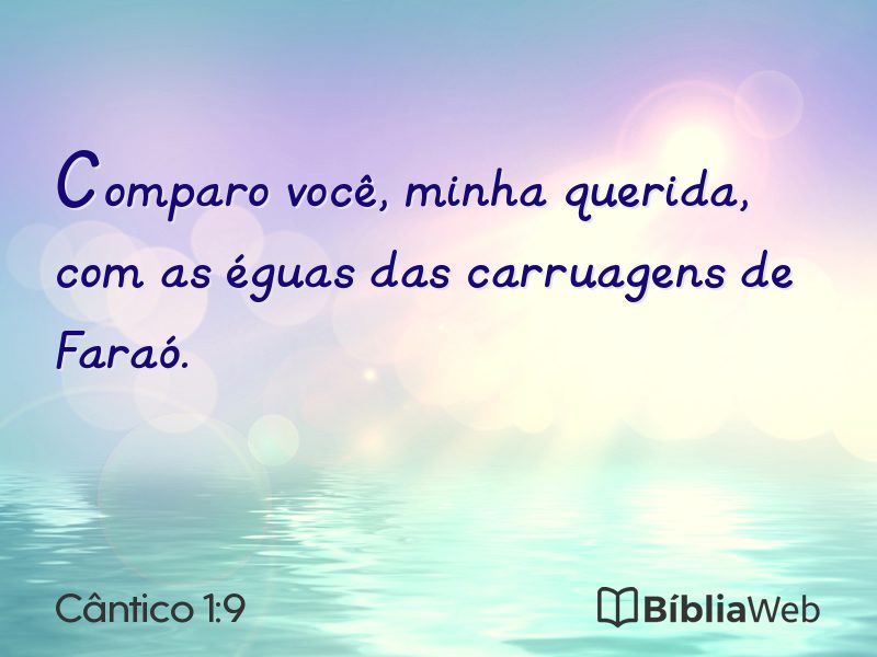 Cântico 1:9 em imagem para compartilhar