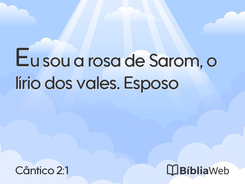 Cântico 2:1 em imagem para compartilhar
