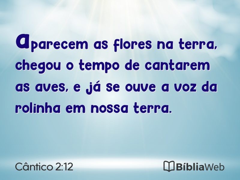 Cântico 2:12 em imagem para compartilhar