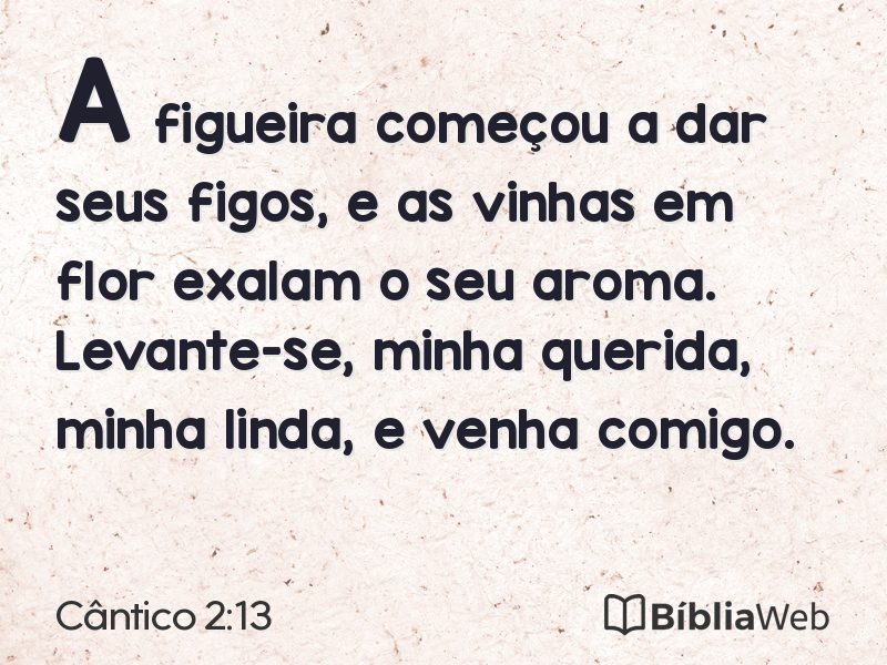 Cântico 2:13 em imagem para compartilhar