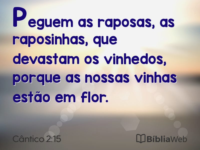 Cântico 2:15 em imagem para compartilhar