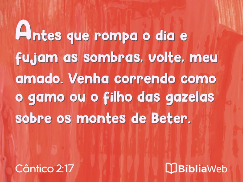 Cântico 2:17 em imagem para compartilhar