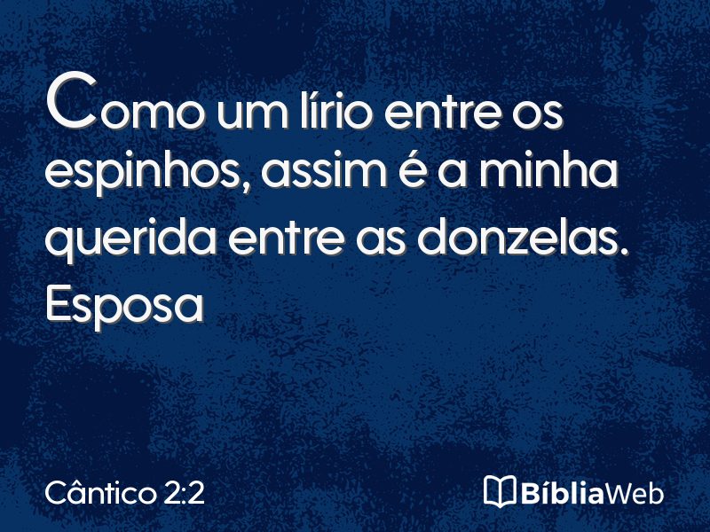 Cântico 2:2 em imagem para compartilhar