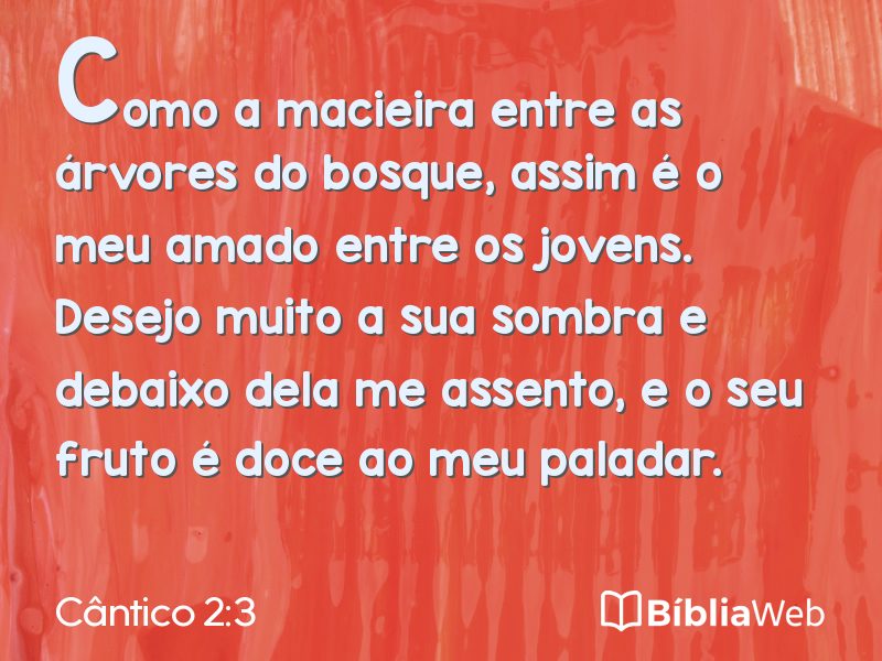 Cântico 2:3 em imagem para compartilhar