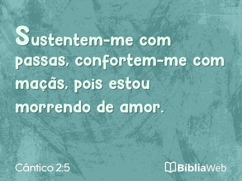 Cântico 2:5 em imagem para compartilhar