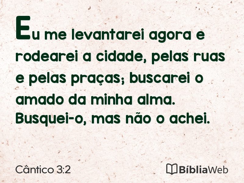 Cântico 3:2 em imagem para compartilhar