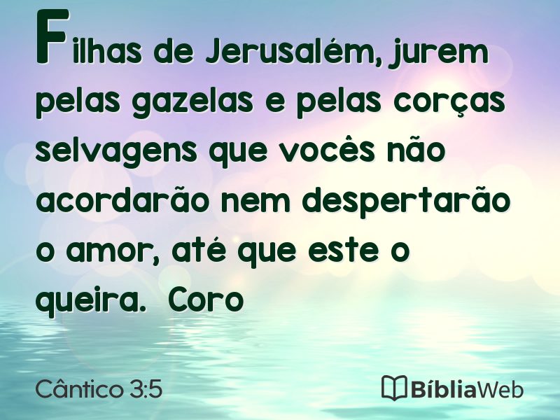 Cântico 3:5 em imagem para compartilhar