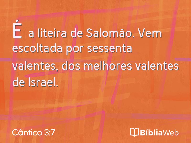 Cântico 3:7 em imagem para compartilhar