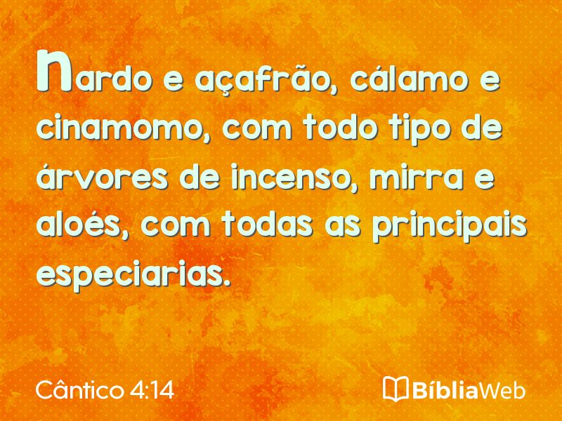Cântico 4:14 em imagem para compartilhar