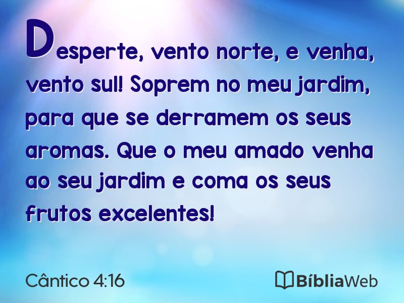 Cântico 4:16 em imagem para compartilhar
