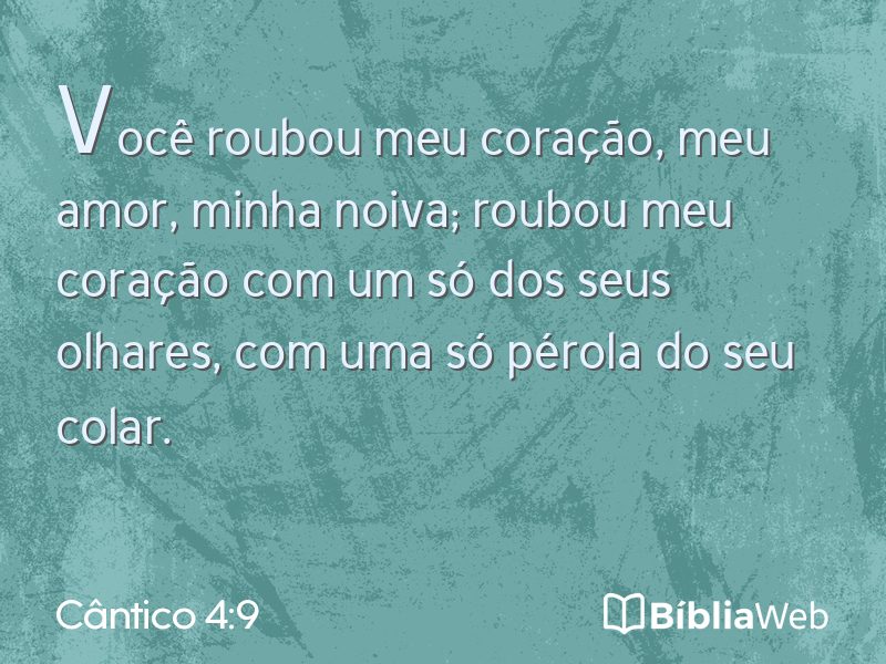 Cântico 4:9 em imagem para compartilhar