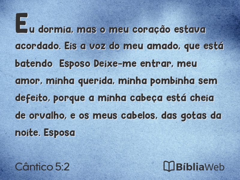 Cântico 5:2 em imagem para compartilhar