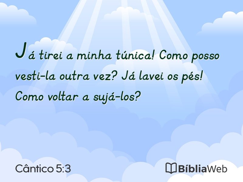 Cântico 5:3 em imagem para compartilhar